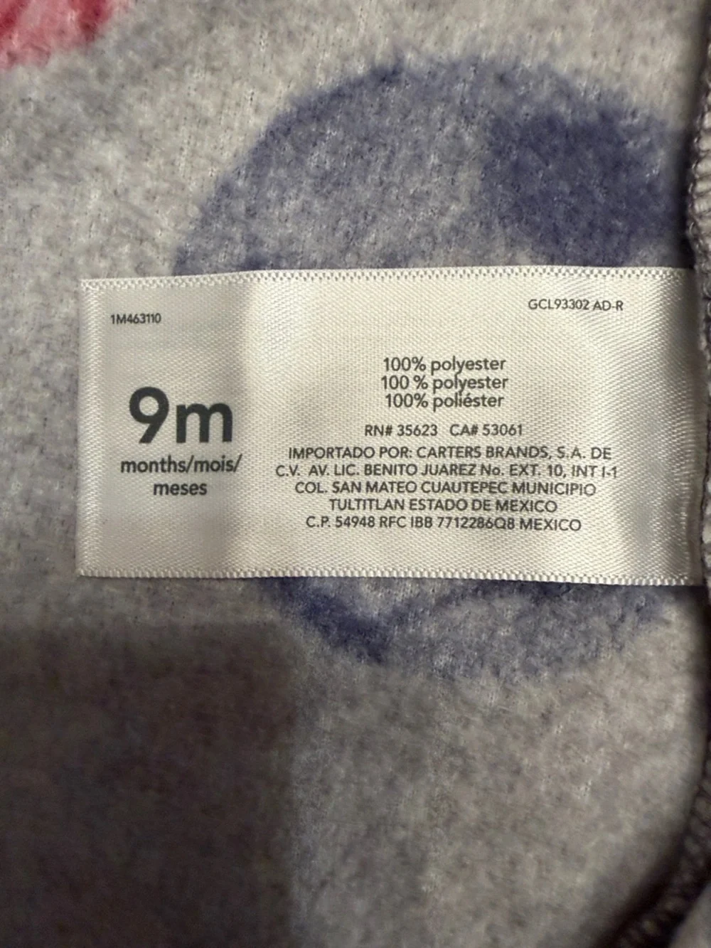 Carter's 2 Pack Footed Sleepers 9M Sports Animal Zip Pajamas